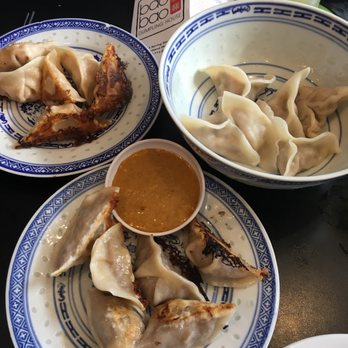 BaoBao Dumpling House signature dishes Pork and Cabbage Dumplings, Kung Pao Chicken Dumplings, Lamb Dumplings, Scallion Pancakes